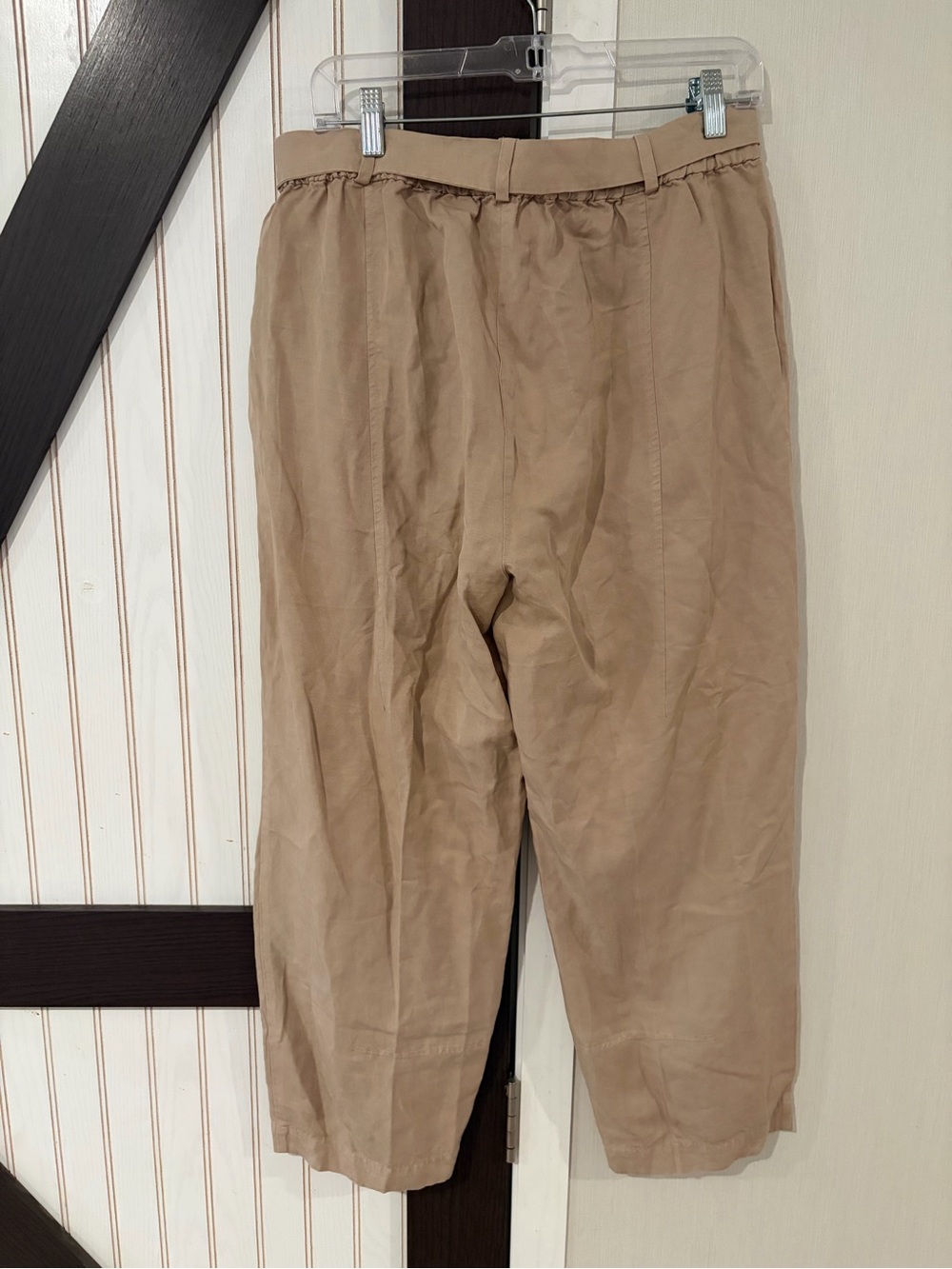 Eileen Fisher Lantern Ankle Tencel Linen  Khaki Beige Sz Sm (more Like Med) $238 - Picture 8 of 11